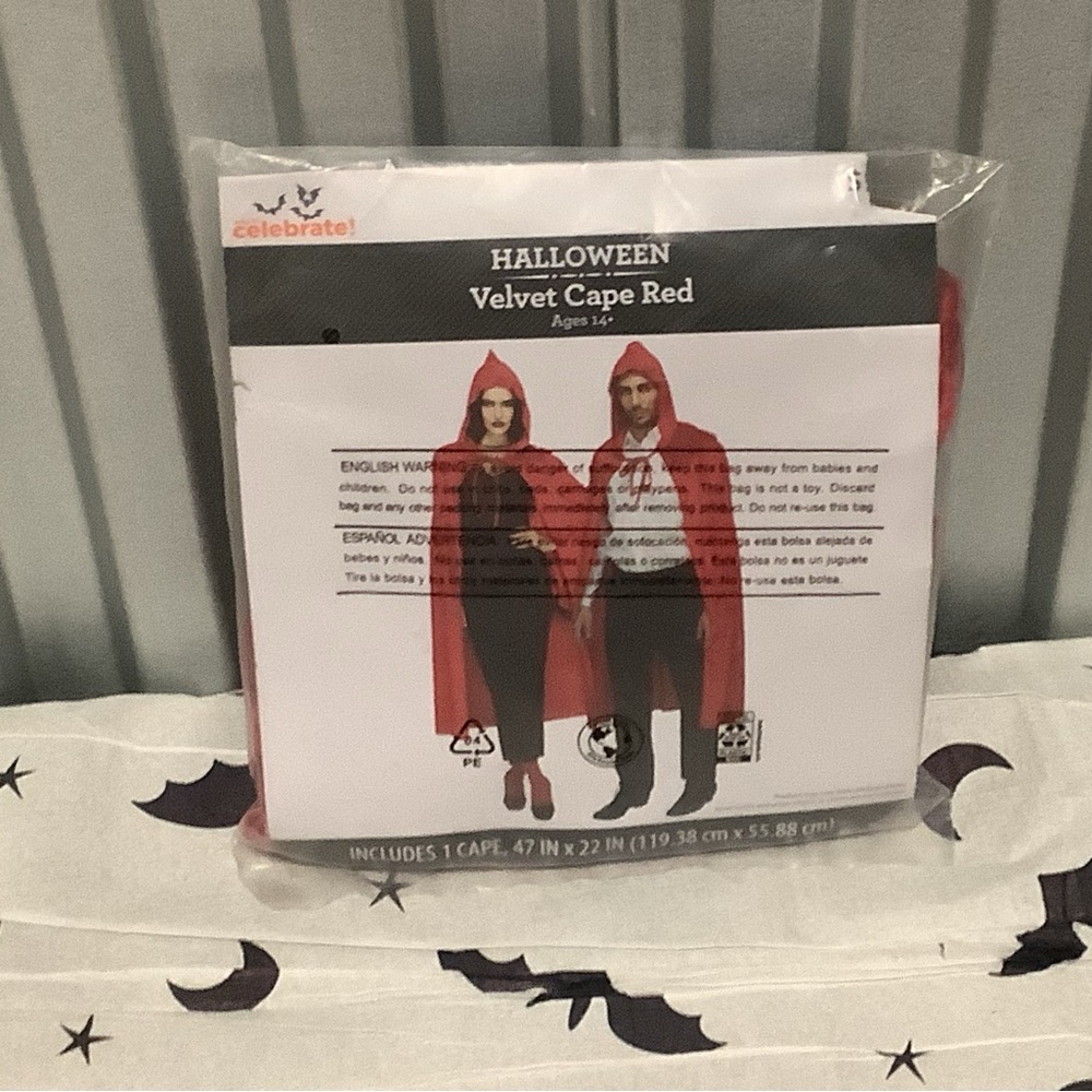 Celebrate! Red Velvet Halloween Cape for adults